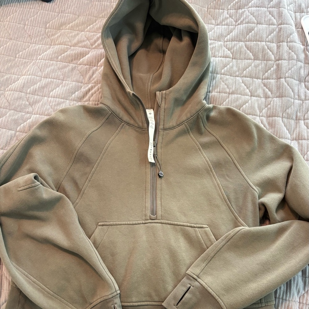 Lululemon Scuba Oversized Half Zip XS/S in Grey Sage